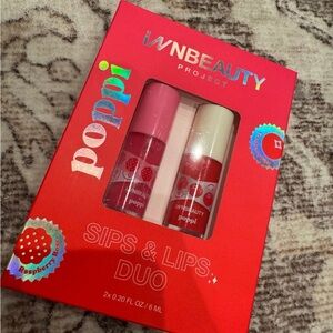 Poppi Sips & Lips Duo - Raspberry Rose and Cranberry Fizz. VIRAL set!